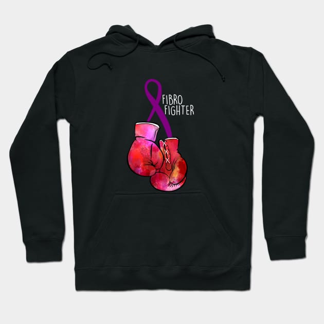 Fibro Fighter (white font) Hoodie by spooniespecies